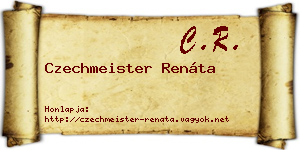 Czechmeister Renáta névjegykártya